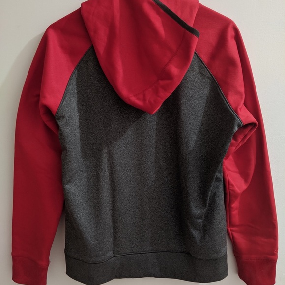 Under Armour red and carbon loose fit hoodie - Picture 2 of 3